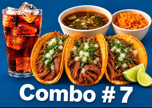 Red Quesotaco Combo (with Consomé).