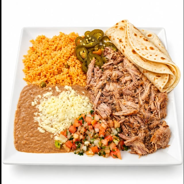 Carnitas Plate.