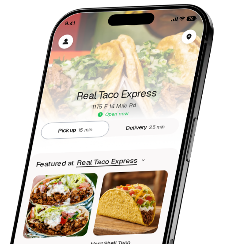 Real Taco Express app preview