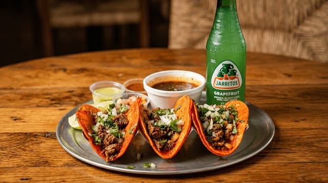 Red Quesotaco Combo (with Rice & Beans).