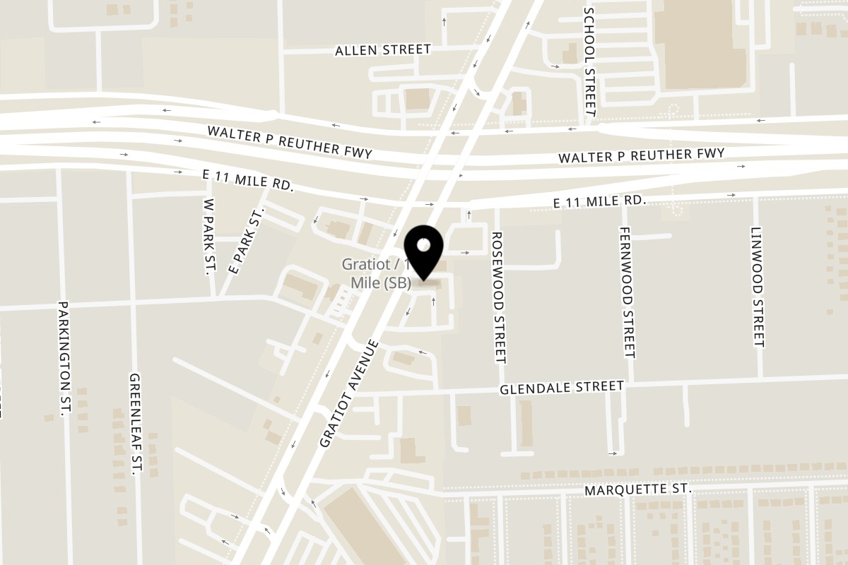Map showing the location of Real Taco Express Roseville on 26756 Gratiot Ave in Roseville